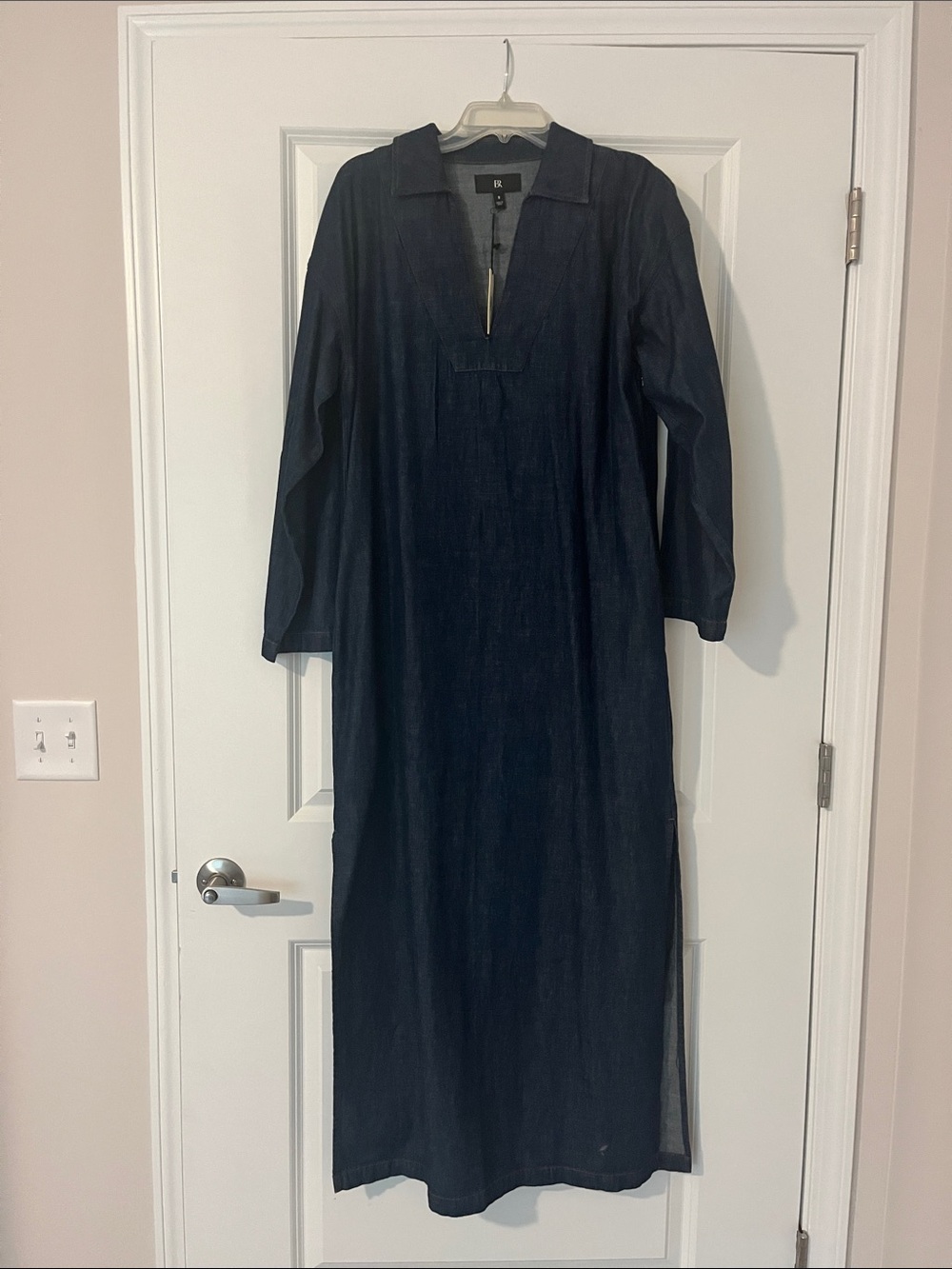 Banana Republic Cruz Denim Maxi Dress NWT size 8 - Picture 2 of 4